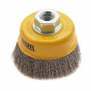 Щетка для УШМ, 75 мм, "Чашка", витая нержавеющая проволока 0.3 мм, М14 Denzel Щетка для УШМ, 75 мм, "Чашка", витая нержавеющая проволока 0.3 мм, М14 Denzel