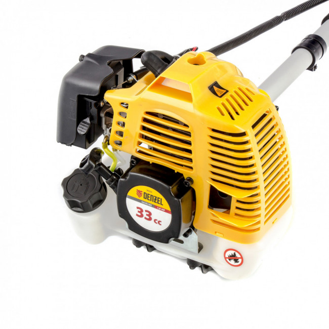 Триммер бензиновый DT 33, 33 см3, 1.8 л. с, неразъемная штанга, состоит из 2 частей Denzel Триммер бензиновый DT 33, 33 см3, 1.8 л. с, неразъемная штанга, состоит из 2 частей Denzel