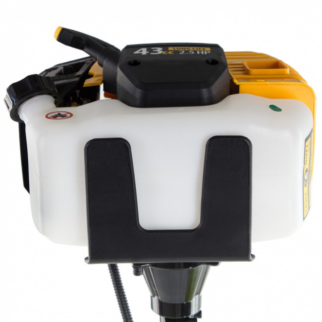 Триммер бензиновый DT 43, 43 см3, 2.5 л. с, неразъемная штанга, состоит из 2 частей Denzel Триммер бензиновый DT 43, 43 см3, 2.5 л. с, неразъемная штанга, состоит из 2 частей Denzel