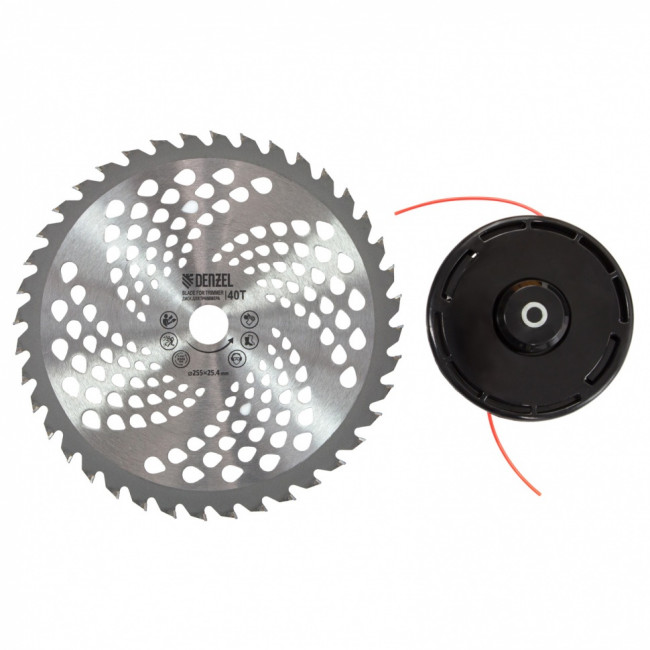 Триммер бензиновый DT 43, 43 см3, 2.5 л. с, неразъемная штанга, состоит из 2 частей Denzel Триммер бензиновый DT 43, 43 см3, 2.5 л. с, неразъемная штанга, состоит из 2 частей Denzel