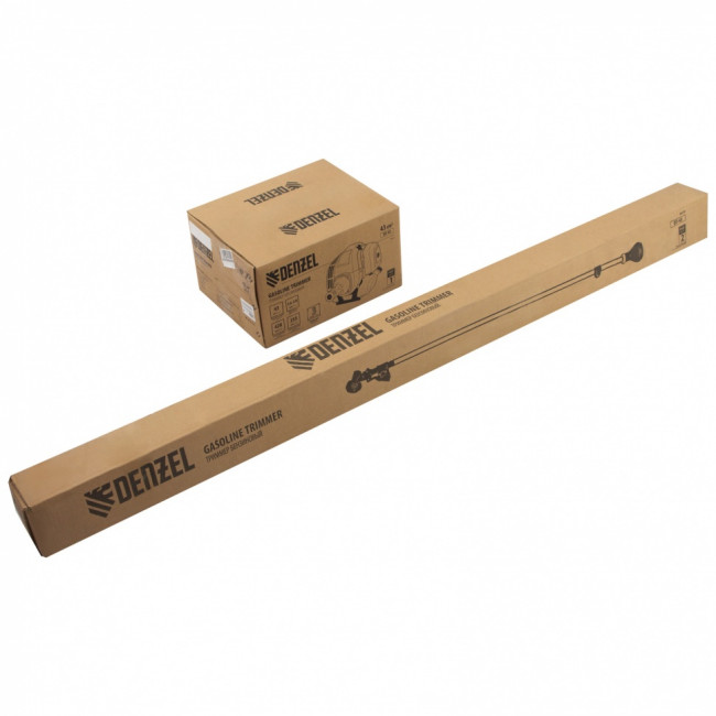 Триммер бензиновый DT 43, 43 см3, 2.5 л. с, неразъемная штанга, состоит из 2 частей Denzel Триммер бензиновый DT 43, 43 см3, 2.5 л. с, неразъемная штанга, состоит из 2 частей Denzel