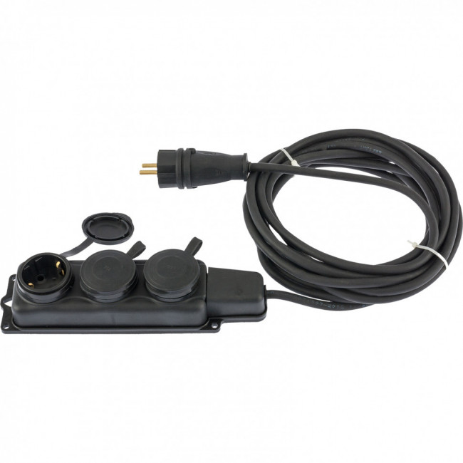 Удлинитель электрический силовой, 20 м, 3 х 1.5 мм, 16 А, тип УХЗ-16, Россия Denzel Удлинитель электрический силовой, 20 м, 3 х 1.5 мм, 16 А, тип УХЗ-16, Россия Denzel