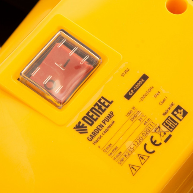 Садовый поверхностный насос GP 1000Х, 1000 Вт, 3500 л/ч, подъем 44 м, нержавейка Denzel Садовый поверхностный насос GP 1000Х, 1000 Вт, 3500 л/ч, подъем 44 м, нержавейка Denzel