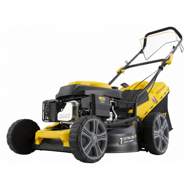 Газонокосилка бензиновая GLD-460SP, 146 куб.см, ширина 46 см, привод 7 уровней, травосборник 50 л Denzel Газонокосилка бензиновая GLD-460SP, 146 куб.см, ширина 46 см, привод 7 уровней, травосборник 50 л Denzel