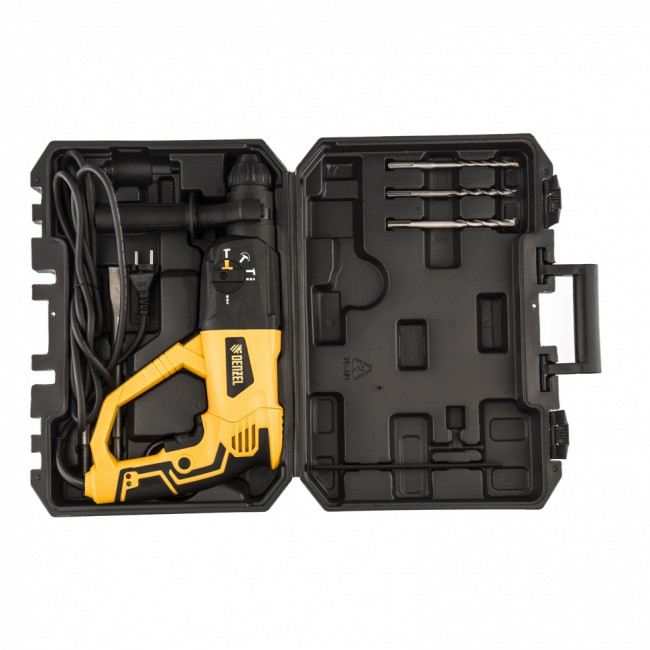 Перфоратор электрический RH-1050-26, SDS-plus, 1050 Вт, 3.2 Дж, 3 плюс 1 режим Denzel Перфоратор электрический RH-1050-26, SDS-plus, 1050 Вт, 3.2 Дж, 3 плюс 1 режим Denzel