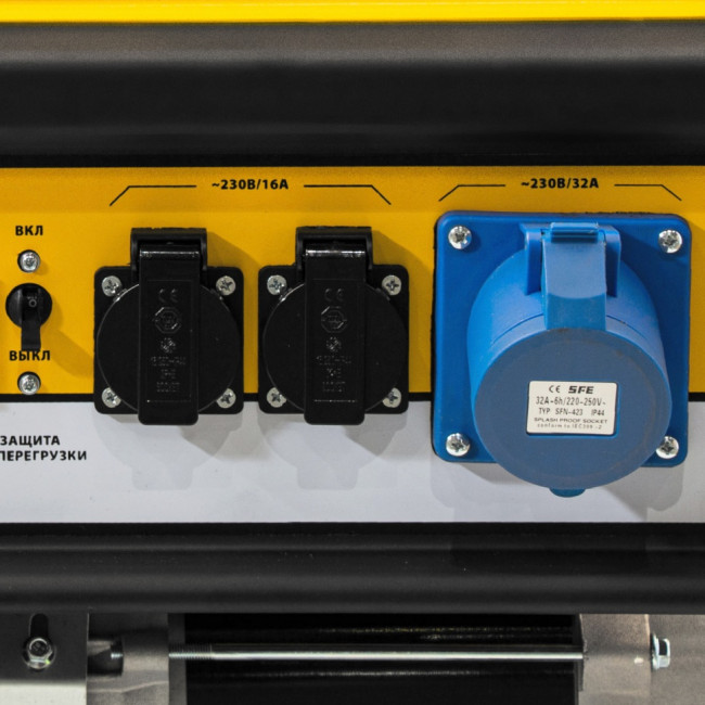 Генератор бензиновый GE 7900, 6.5 кВт, 220 В/50 Гц, 25 л, ручной пуск Denzel Генератор бензиновый GE 7900, 6.5 кВт, 220 В/50 Гц, 25 л, ручной пуск Denzel