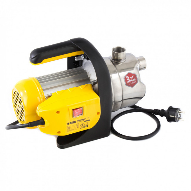 Садовый поверхностный насос GP1200Х, 1200 Вт, 3700 л/ч, подъем 46 м, нержавейка Denzel Садовый поверхностный насос GP1200Х, 1200 Вт, 3700 л/ч, подъем 46 м, нержавейка Denzel