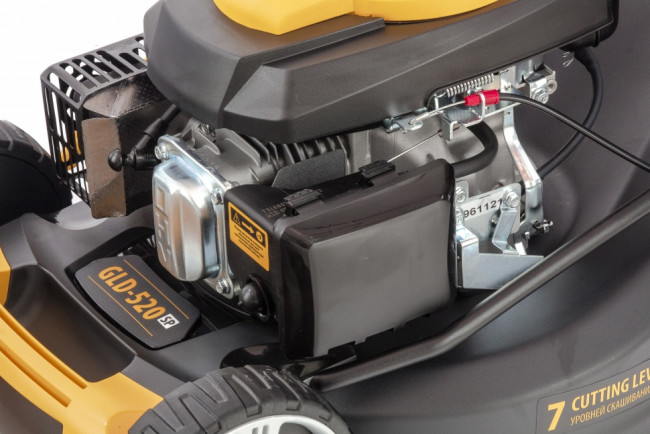 Газонокосилка бензиновая GLD-520SP, 196 куб.см, ширина 52 см, привод, 7 уровней,травосборник 60 л Denzel Газонокосилка бензиновая GLD-520SP, 196 куб.см, ширина 52 см, привод, 7 уровней,травосборник 60 л Denzel