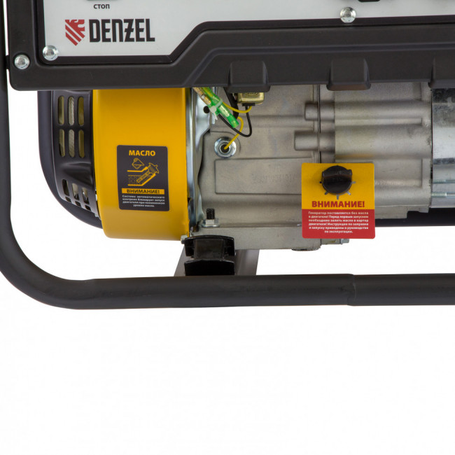 Генератор бензиновый PS 25, 2.5 кВт, 230 В, 15 л, ручной стартер Denzel Генератор бензиновый PS 25, 2.5 кВт, 230 В, 15 л, ручной стартер Denzel