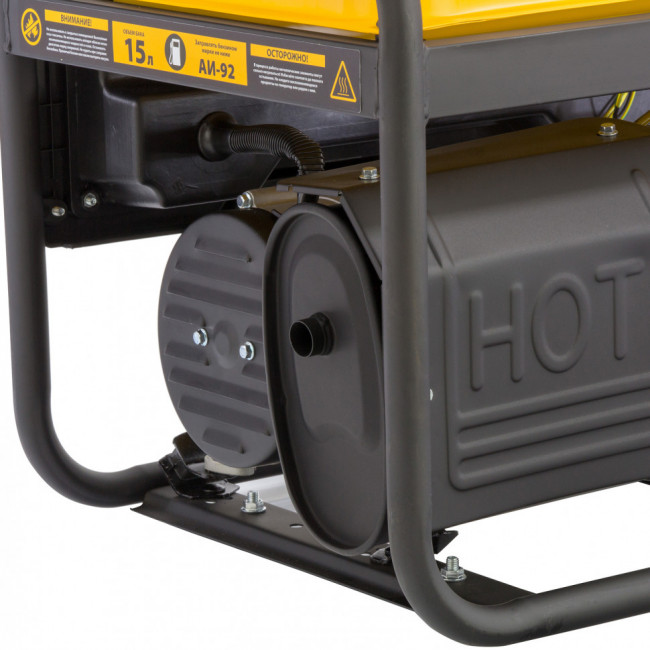 Генератор бензиновый PS 25, 2.5 кВт, 230 В, 15 л, ручной стартер Denzel Генератор бензиновый PS 25, 2.5 кВт, 230 В, 15 л, ручной стартер Denzel