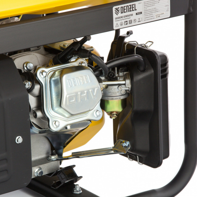 Генератор бензиновый PS 33, 3.3 кВт, 230 В, 15 л, ручной стартер Denzel Генератор бензиновый PS 33, 3.3 кВт, 230 В, 15 л, ручной стартер Denzel