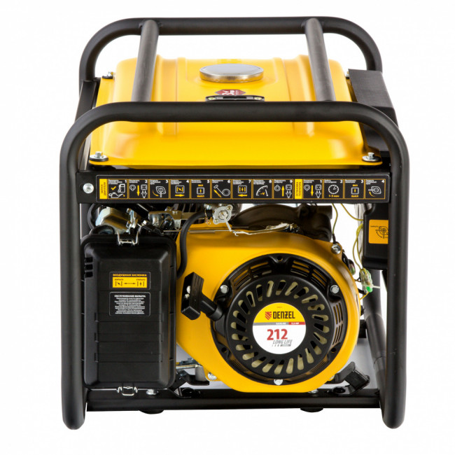 Генератор бензиновый PS 33, 3.3 кВт, 230 В, 15 л, ручной стартер Denzel Генератор бензиновый PS 33, 3.3 кВт, 230 В, 15 л, ручной стартер Denzel