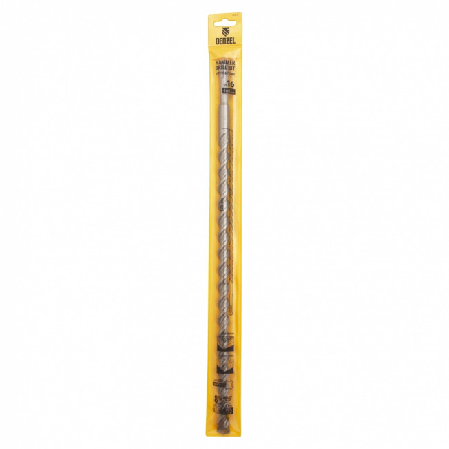Бур по бетону, двойная спираль, три пылеотводящие кромки, 16 x 460 мм DENZEL ( 705040 ) Бур по бетону, двойная спираль, три пылеотводящие кромки, 16 x 460 мм DENZEL ( 705040 )