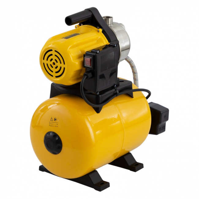 Насосная станция PS800X, 800 Вт, 3200 л/ч, ресивер 24 л, подъем 38 м, нержавейка Denzel Насосная станция PS800X, 800 Вт, 3200 л/ч, ресивер 24 л, подъем 38 м, нержавейка Denzel