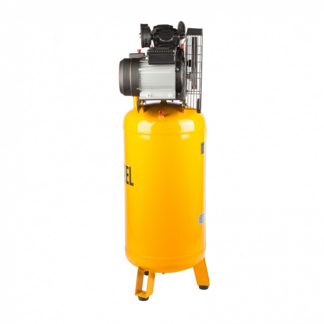 Компрессор DRV2200/100V, масляный ременный, с вертикальным ресивером, 10 бар, производительность 440 л/м, мощность 2.2 кВт Denzel