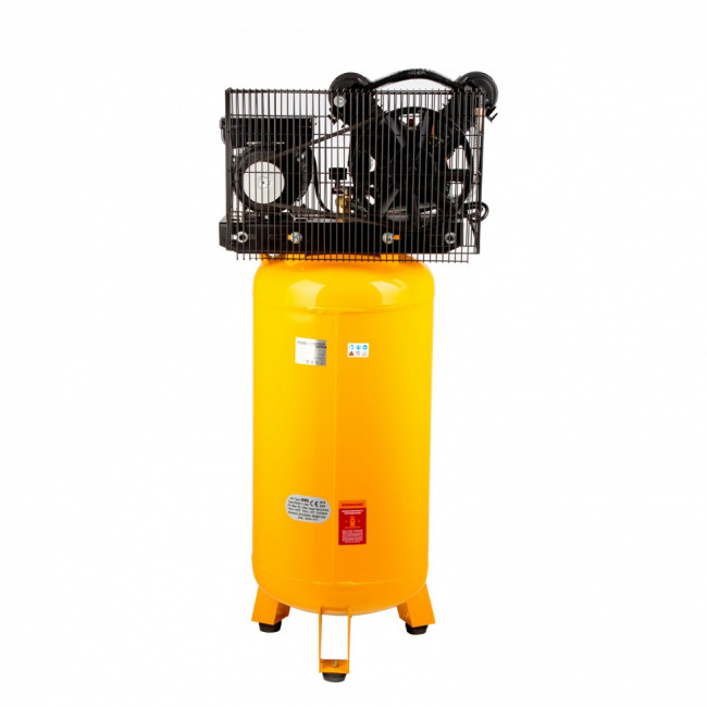 Компрессор DRV2200/100V, масляный ременный, с вертикальным ресивером, 10 бар, производительность 440 л/м, мощность 2.2 кВт Denzel