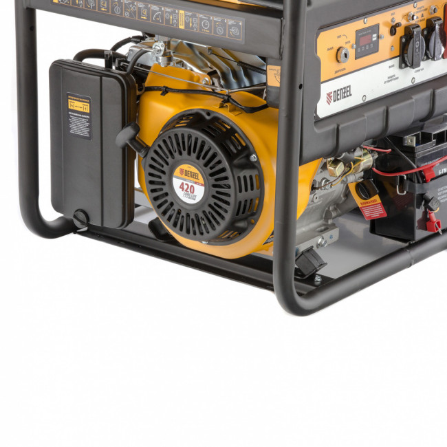 Генератор бензиновый PS 80 E-3, 6.6 кВт, 400 В, 25 л, электростартер Denzel Генератор бензиновый PS 80 E-3, 6.6 кВт, 400 В, 25 л, электростартер Denzel