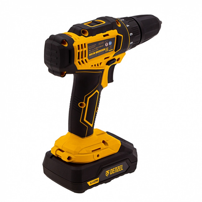 Дрель-шуруповерт аккумуляторная CDL-18-01CB, Li-Ion, 18 В, 1 аккумулятор Denzel ( 26115 ) Дрель-шуруповерт аккумуляторная CDL-18-01CB, Li-Ion, 18 В, 1 аккумулятор Denzel ( 26115 )