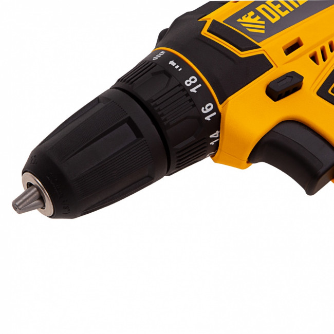 Дрель-шуруповерт аккумуляторная CDL-18-01CB, Li-Ion, 18 В, 1 аккумулятор Denzel ( 26115 ) Дрель-шуруповерт аккумуляторная CDL-18-01CB, Li-Ion, 18 В, 1 аккумулятор Denzel ( 26115 )