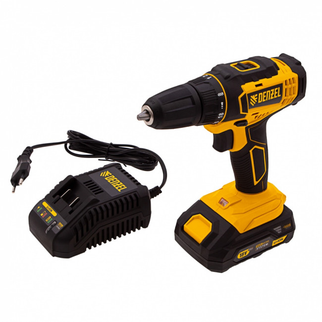 Дрель-шуруповерт аккумуляторная CDL-18-01CB, Li-Ion, 18 В, 1 аккумулятор Denzel ( 26115 ) Дрель-шуруповерт аккумуляторная CDL-18-01CB, Li-Ion, 18 В, 1 аккумулятор Denzel ( 26115 )