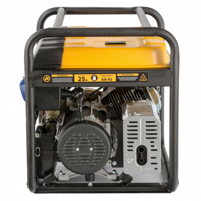 Генератор бензиновый PS 80 EA, 8.0 кВт, 230 В, 25 л, коннектор автоматики, электростартер Denzel