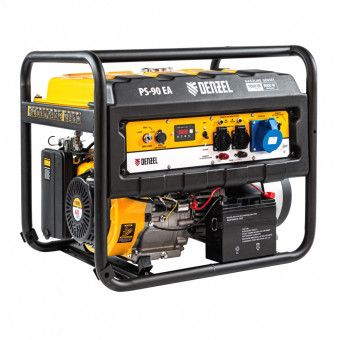 Генератор бензиновый PS 90 EA, 9.0 кВт, 230В, 25 л, коннектор автоматики, электростартер Denzel Генератор бензиновый PS 90 EA, 9.0 кВт, 230В, 25 л, коннектор автоматики, электростартер Denzel