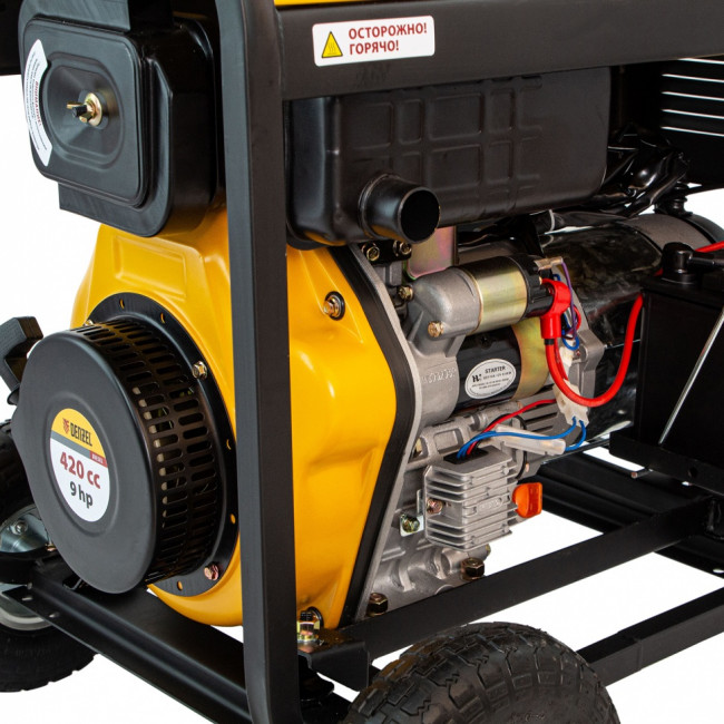 Генератор дизельный DD6300Е, 5.0 кВт, 220 В/50 Гц, 15 л, электростартер Denzel Генератор дизельный DD6300Е, 5.0 кВт, 220 В/50 Гц, 15 л, электростартер Denzel