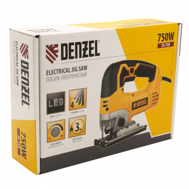 Лобзик электрический JS-110, 750 Вт, 110 мм Denzel Лобзик электрический JS-110, 750 Вт, 110 мм Denzel