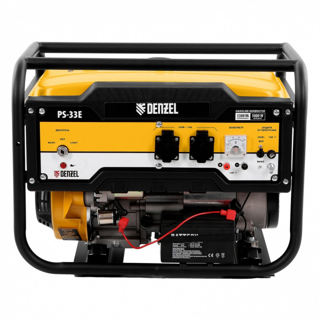 Генератор бензиновый PS-33E, 3.3 кВт, 230В, 15 л, электростартер Denzel ( 94537 ) Генератор бензиновый PS-33E, 3.3 кВт, 230В, 15 л, электростартер Denzel ( 94537 )