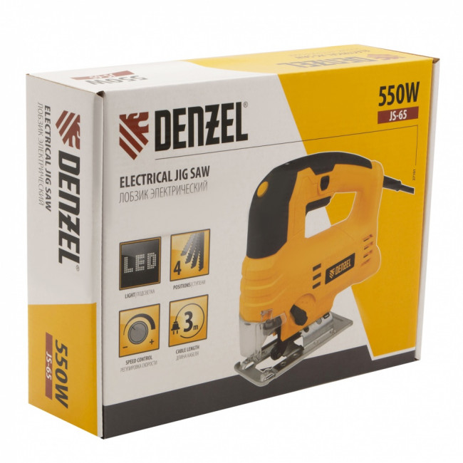 Лобзик электрический JS-65, 550 Вт, 65 мм Denzel Лобзик электрический JS-65, 550 Вт, 65 мм Denzel
