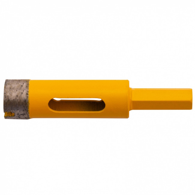 Сверло алмазное по керамограниту, 16 мм, мокрая резка, трехгранный хвостовик Denzel