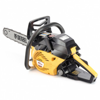 Пила цепная бензиновая DGS-4516, шина 40 см, 45 см3, 3 л.с, шаг 3/8, паз 1.3 мм, 57 звеньев Denzel Пила цепная бензиновая DGS-4516, шина 40 см, 45 см3, 3 л.с, шаг 3/8, паз 1.3 мм, 57 звеньев Denzel
