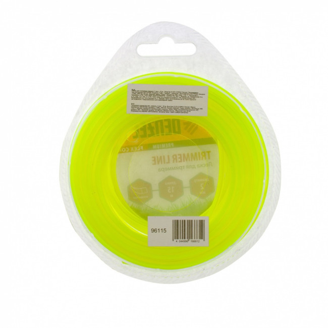 Леска для триммера, квадрат 2 мм х 15 м, блистер Flex cord Denzel Леска для триммера, квадрат 2 мм х 15 м, блистер Flex cord Denzel