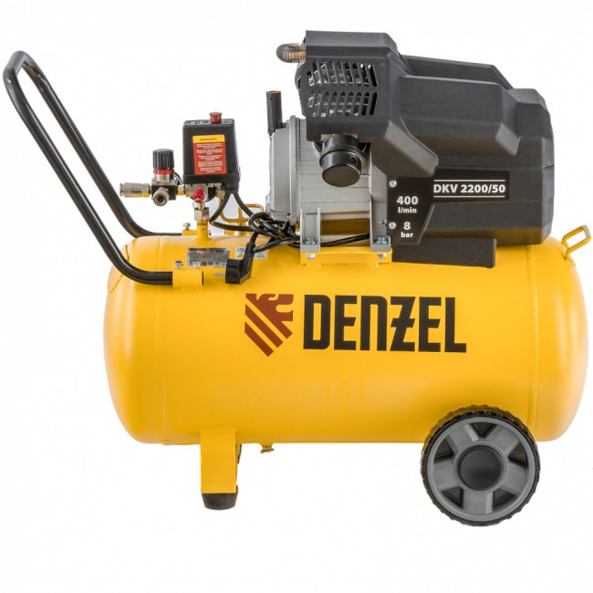 Компрессор воздушный DKV2200/50, Х-PRO 2.2 кВт, 400 л/мин, 50 л Denzel