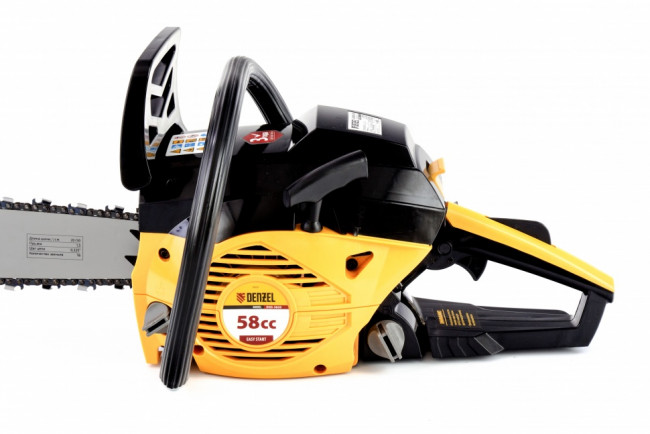 Пила цепная бензиновая DGS-5820, шина 50 см, 58 см3, 4.1 л.с, шаг 0.325, паз 1.5 мм, 76 звеньев Denzel Пила цепная бензиновая DGS-5820, шина 50 см, 58 см3, 4.1 л.с, шаг 0.325, паз 1.5 мм, 76 звеньев Denzel