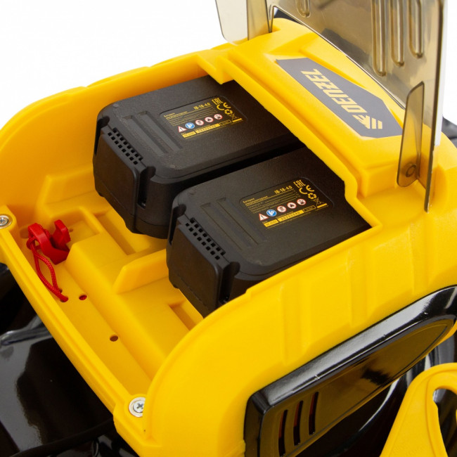 Газонокосилка аккумуляторная бесщеточная RLM450-36, Li-ion, 36 В, 4 Ач, 450 мм, травосборник 40 л Denzel ( 58910 )