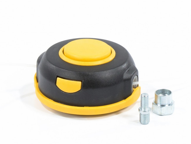 Катушка универсальная триммерная, гайка М8 х 1.25, гайка М10, винт М8-М10, левая резьба, шаг 1.25 мм Denzel Катушка универсальная триммерная, гайка М8 х 1.25, гайка М10, винт М8-М10, левая резьба, шаг 1.25 мм Denzel