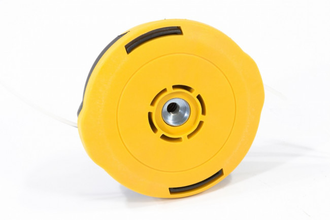 Катушка универсальная триммерная, гайка М8 х 1.25, гайка М10, винт М8-М10, левая резьба, шаг 1.25 мм Denzel Катушка универсальная триммерная, гайка М8 х 1.25, гайка М10, винт М8-М10, левая резьба, шаг 1.25 мм Denzel