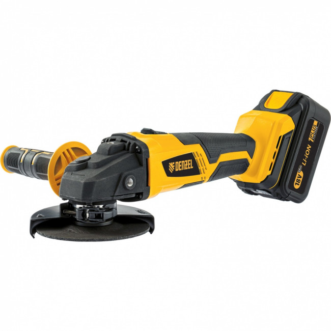 Машина углошлифовальная аккумуляторная с бесщеточным двигателем BLG-IB-18-02, Li-ion, 18 В, 3 А*ч, 115 мм Denzel ( 27002 )