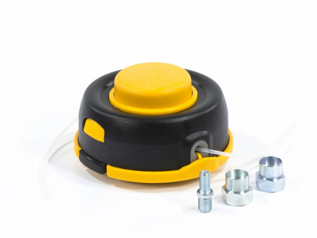 Катушка универсальная триммерная, гайка М10 х 1.25, М8, М12, винт М8-М10, левая резьба, шаг 1.5 мм Denzel Катушка универсальная триммерная, гайка М10 х 1.25, М8, М12, винт М8-М10, левая резьба, шаг 1.5 мм Denzel