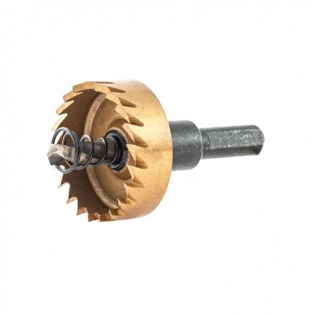 Коронка по металлу HSS, 38 мм, нитридтитановое покрытие Denzel ( 724111 ) Коронка по металлу HSS, 38 мм, нитридтитановое покрытие Denzel ( 724111 )