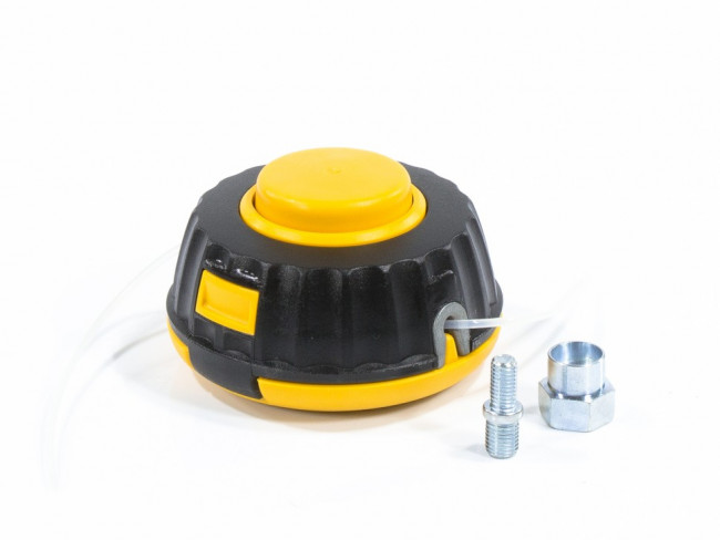 Катушка универсальная триммерная, гайка М10 х 1.25, гайка М8, винт М8-М10, левая резьба, шаг 1.25 мм Denzel Катушка универсальная триммерная, гайка М10 х 1.25, гайка М8, винт М8-М10, левая резьба, шаг 1.25 мм Denzel