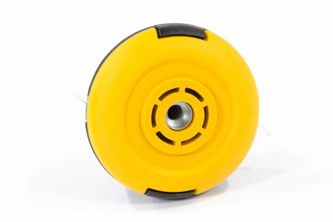 Катушка универсальная триммерная, гайка М10 х 1.25, гайка М8, винт М8-М10, левая резьба, шаг 1.25 мм Denzel Катушка универсальная триммерная, гайка М10 х 1.25, гайка М8, винт М8-М10, левая резьба, шаг 1.25 мм Denzel