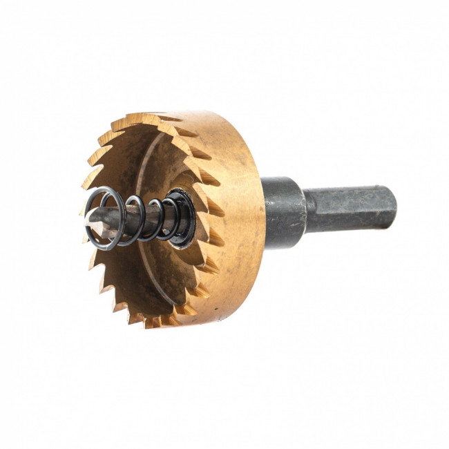 Коронка по металлу HSS, 40 мм, нитридтитановое покрытие Denzel ( 724112 ) Коронка по металлу HSS, 40 мм, нитридтитановое покрытие Denzel ( 724112 )