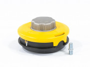 Катушка триммерная полуавтоматическая, легкая заправка лески, гайка M10x1.25, винт M10-M10, алюминиевая кнопка Denzel Катушка триммерная полуавтоматическая, легкая заправка лески, гайка M10x1.25, винт M10-M10, алюминиевая кнопка Denzel