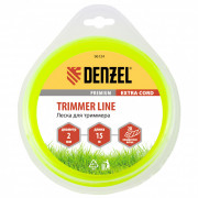 Леска для триммера, двухкомпонентная квадрат 2 мм, 15 м Extra cord Denzel