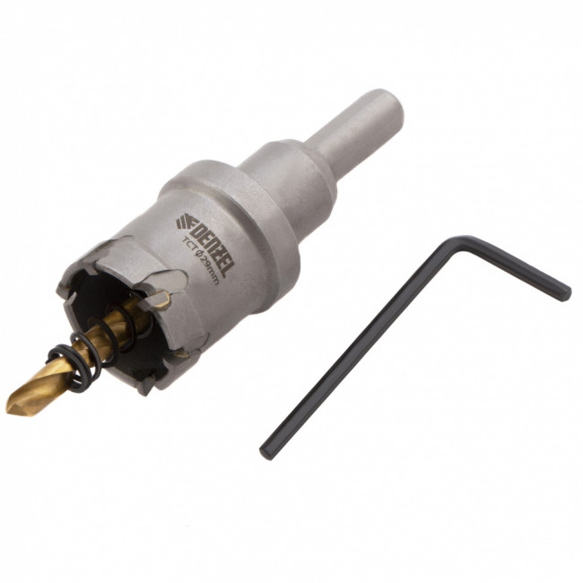 Коронка по металлу твердосплавная, 29 мм Denzel ( 724008 ) Коронка по металлу твердосплавная, 29 мм Denzel ( 724008 )