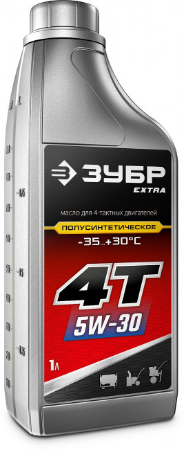 ЗУБР EXTRA 4Т-5W30 полусинтетическое масло для 4-тактных двигателей, 1 л