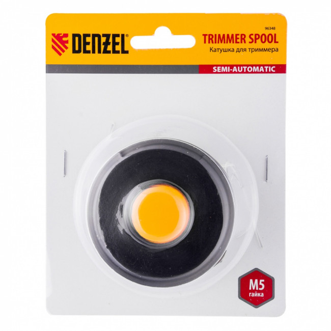 Катушка триммерная полуавтоматическая, для Denzel TE-350 артикула 96619, в блистере, гайка M5 Denzel Катушка триммерная полуавтоматическая, для Denzel TE-350 артикула 96619, в блистере, гайка M5 Denzel