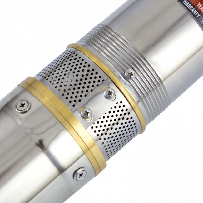 Скважинный насос DWC-4-140, центробежный, диаметр 4&quot;, 2000 Вт, 6000 л/ч, напор 140 м Denzel